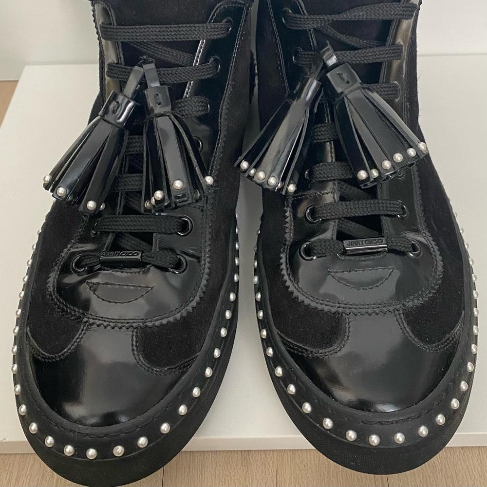 Jimmy Choo Mens Argyle Sneakers - Picture 3 of 7